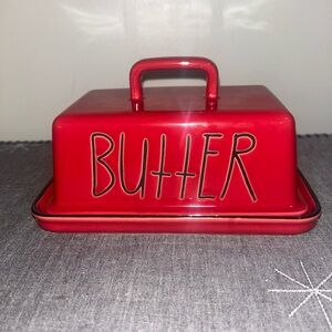 Sweejar Red XL Butter Dish with Handle